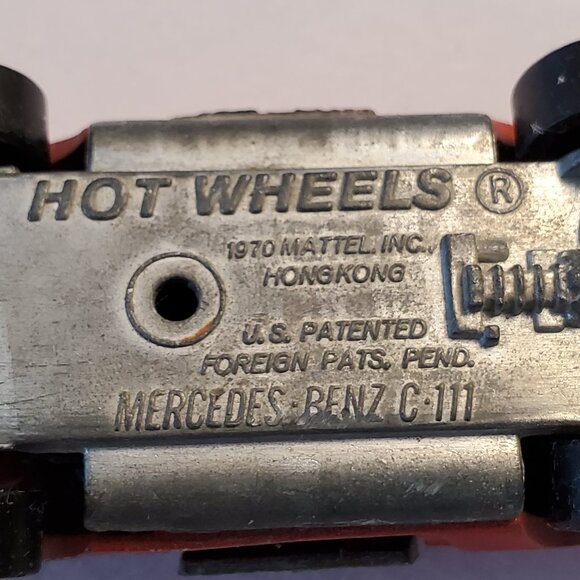 Redlines 1970 Hot Wheels Mattel Mercedes Benz C111 Red Diecast Car Doors Lift Up - Picture 2 of 8